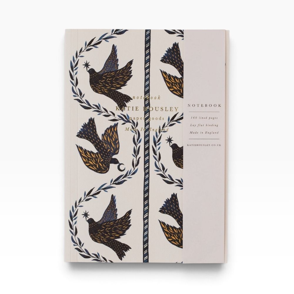 Katie Housley Dove Botanical A5 lined journal