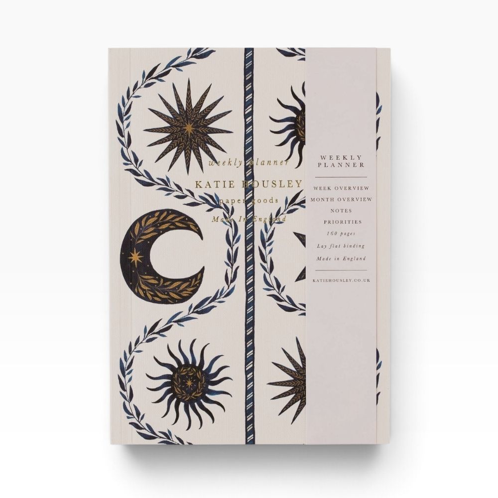 Katie Housley Celestial Moon A5 weekly planner