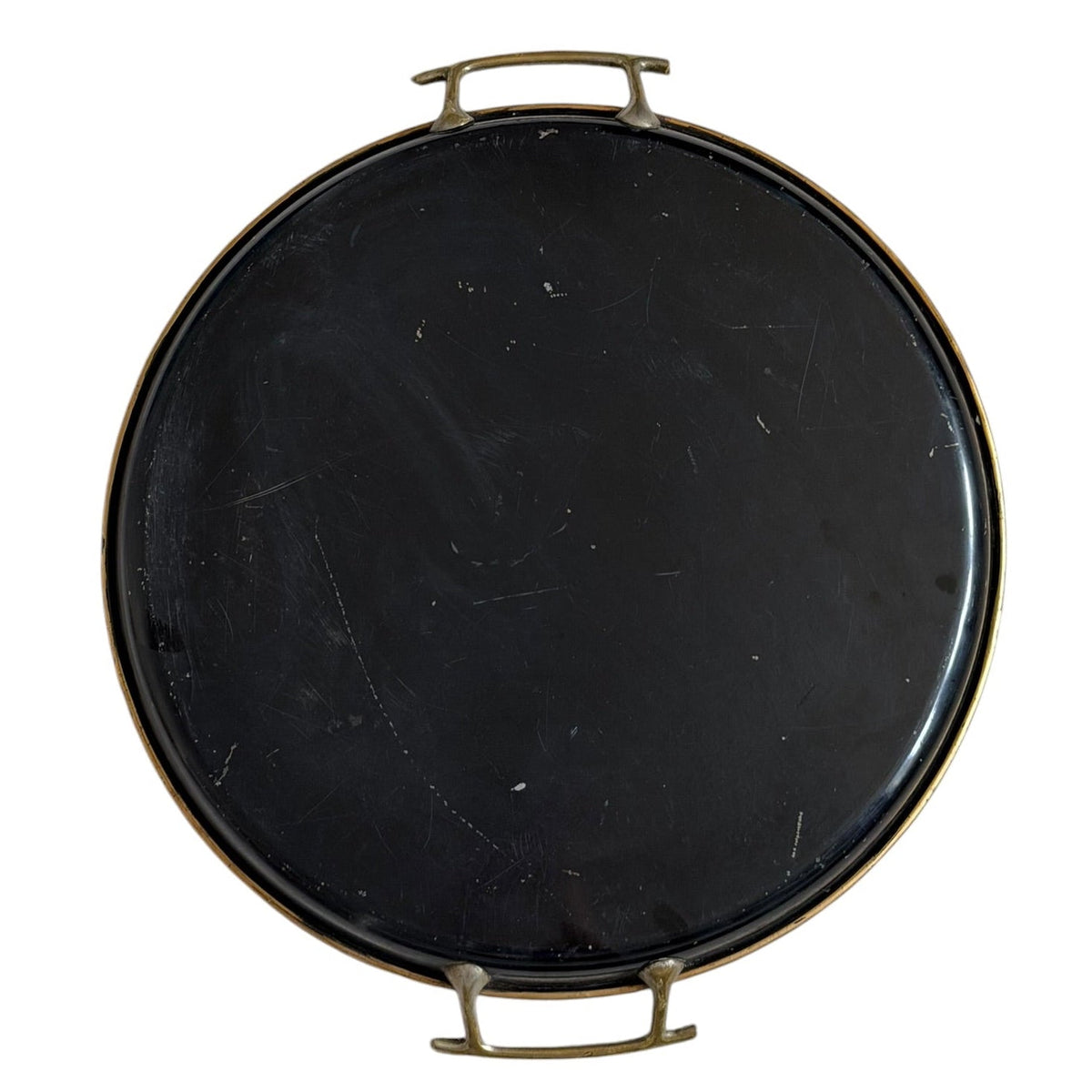 Metal tray hand-painted with chrysanthemums - 46cm diameter - Florrie